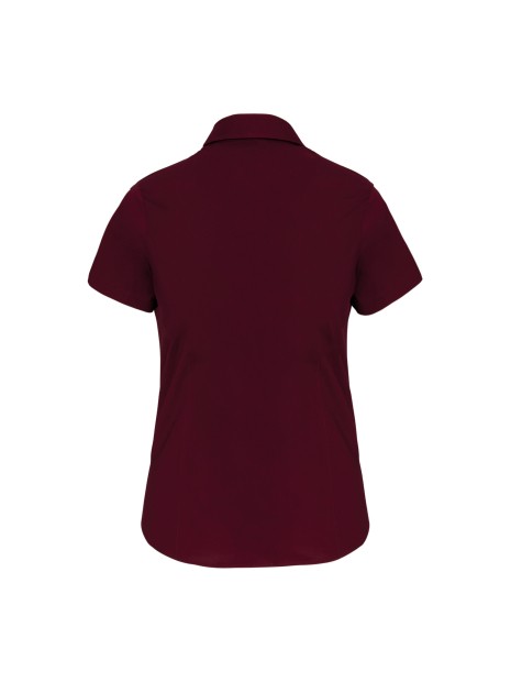KARIBAN Chemise coton / élasthanne manches courtes femme /api/colors/3f4410b9-f80f-412a-9aa8-9260cc84003d personnalisable
