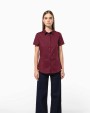 Hemden KARIBAN Dames stretch blouse korte mouwen voor bedrukking &amp; borduring