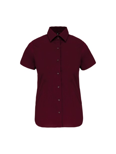 KARIBAN Chemise coton / élasthanne manches courtes femme /api/colors/3f4410b9-f80f-412a-9aa8-9260cc84003d personnalisable