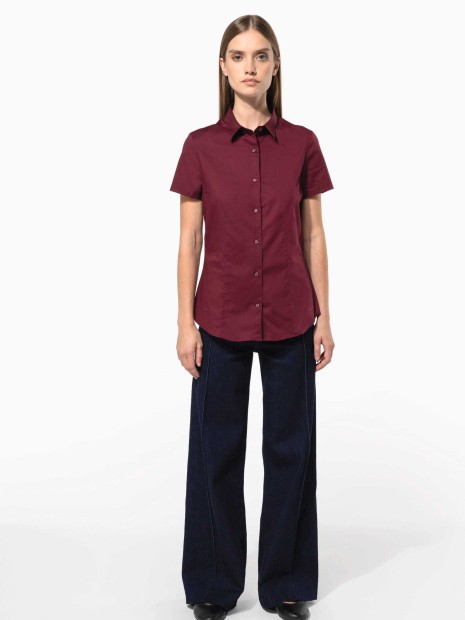 Chemises à personnaliser KARIBAN Chemise coton / élasthanne manches courtes femme 