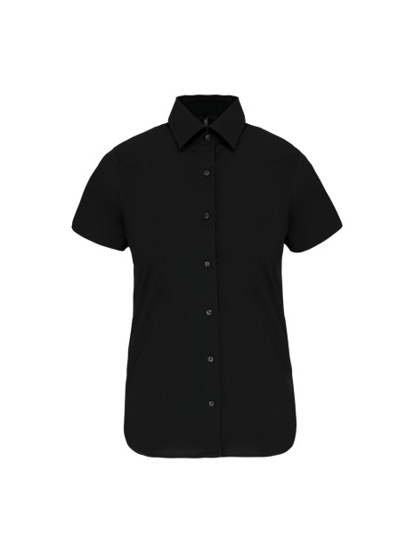 KARIBAN Chemise coton / élasthanne manches courtes femme /api/colors/b9fdad4a-5e94-45cb-8c03-c08b349b28c3 personnalisable