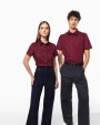 Hemden KARIBAN Dames stretch blouse korte mouwen voor bedrukking &amp; borduring