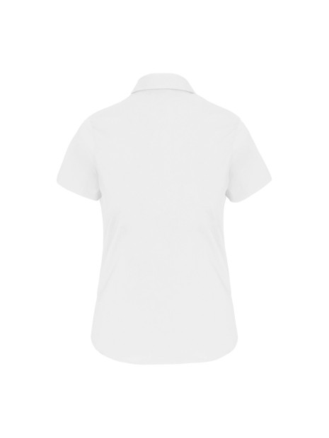 KARIBAN Chemise coton / élasthanne manches courtes femme /api/colors/7a92cd2d-10d2-40b4-928b-296bb7487506 personnalisable