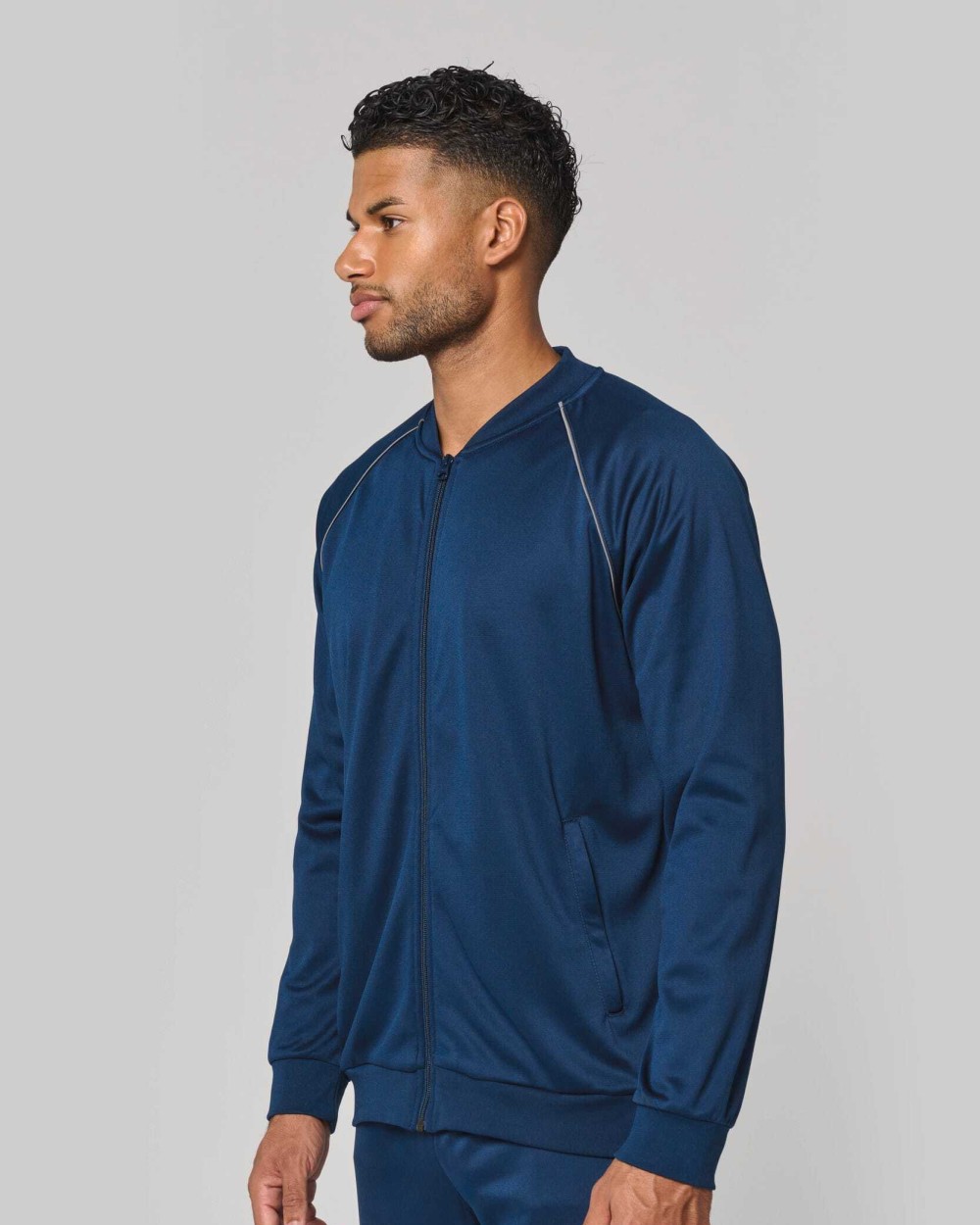 PROACT Unisex-Trainingsjacke mit Reißverschluss und Paspel Sweatshirts personalisierbar