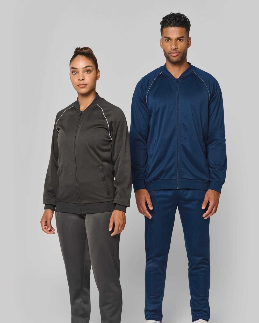 Sweat-shirts personnalisable PROACT Veste de survêtement zippée avec liseré unisexe