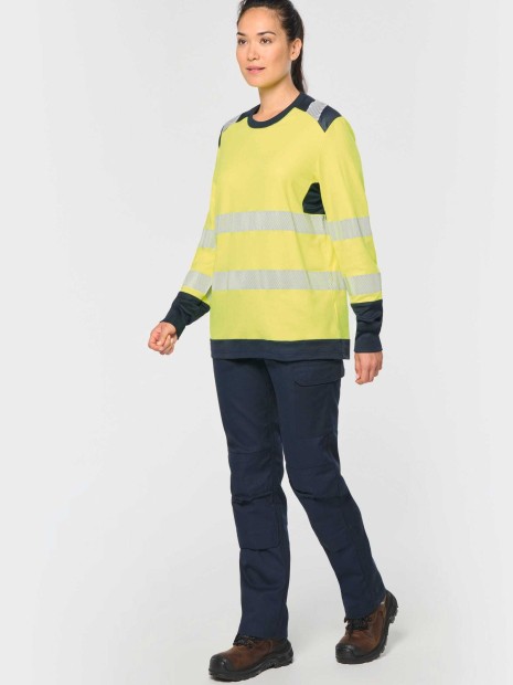 T-Shirts à personnaliser WK. DESIGNED TO WORK T-shirt de sécurité recyclé col rond manches longues unisexe 