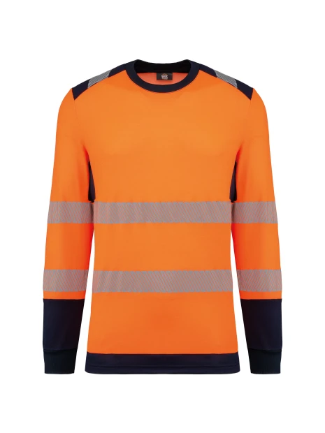 WK. DESIGNED TO WORK T-shirt de sécurité recyclé col rond manches longues unisexe /api/colors/280cf50f-5f1d-4b0c-aa02-2c4cd948b4a1 personnalisable