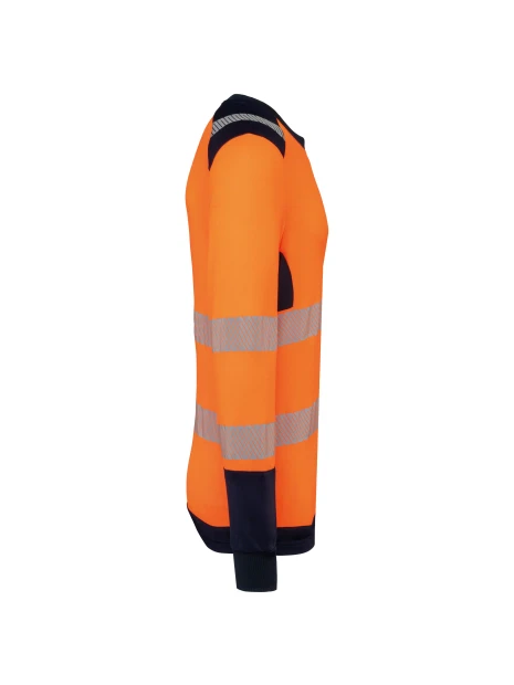 WK. DESIGNED TO WORK T-shirt de sécurité recyclé col rond manches longues unisexe /api/colors/280cf50f-5f1d-4b0c-aa02-2c4cd948b4a1 personnalisable