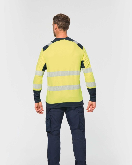 T-Shirts personnalisable Wk. Designed To Work T-shirt de sécurité recyclé col rond manches longues unisexe