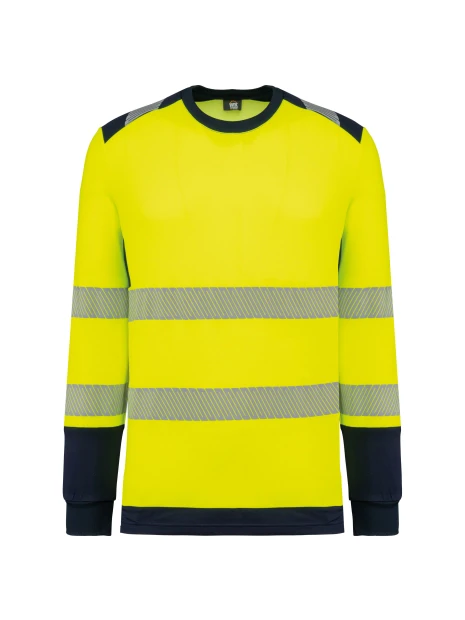 WK. DESIGNED TO WORK T-shirt de sécurité recyclé col rond manches longues unisexe /api/colors/6533ef2a-e10a-4578-bbf8-4f6883629883 personnalisable