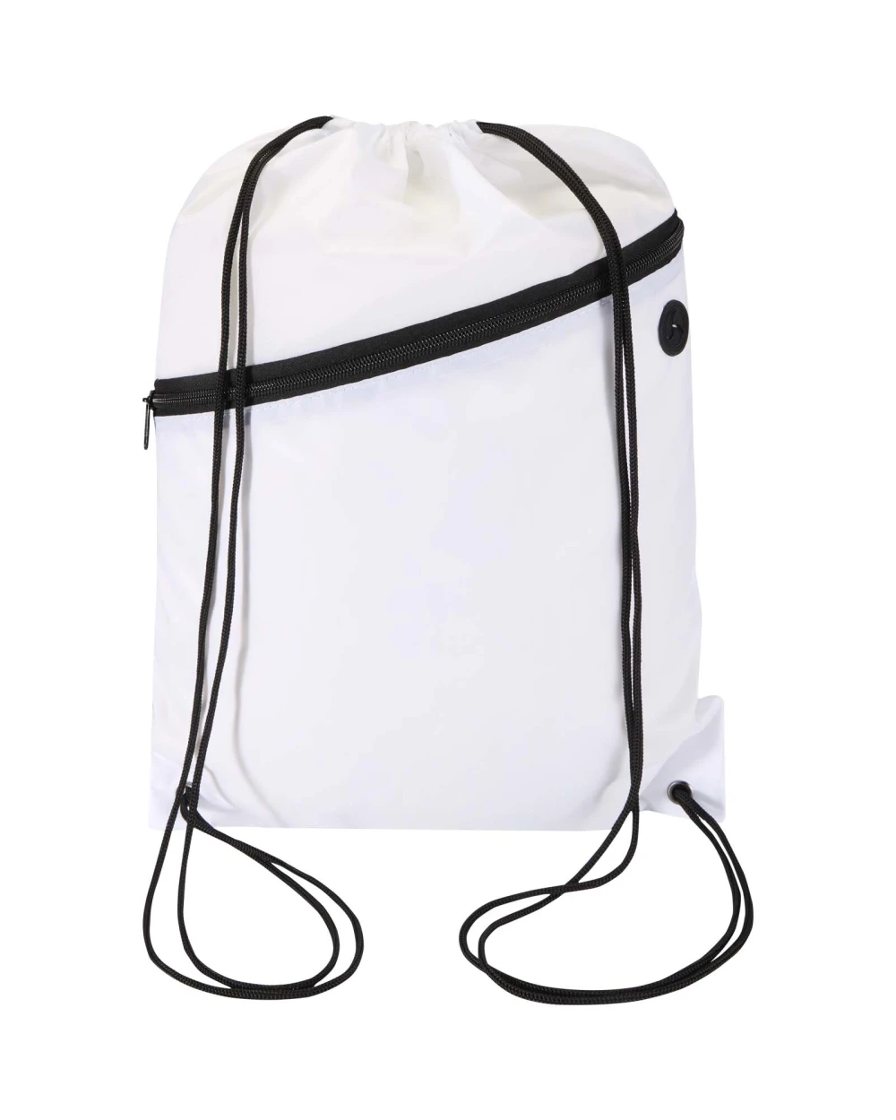 Tassen & Zakken 4DO Oriole RPET-tas met trekkoord en voorvak met ritssluiting, 5 liter voor bedrukking &amp; borduring