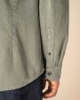 Hemden SPASSO Ecologisch verwassen herenovershirt van ribfluweel voor bedrukking &amp; borduring