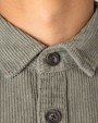 Hemden SPASSO Ecologisch verwassen herenovershirt van ribfluweel voor bedrukking &amp; borduring