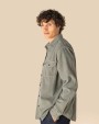 Hemden SPASSO Ecologisch verwassen herenovershirt van ribfluweel voor bedrukking &amp; borduring