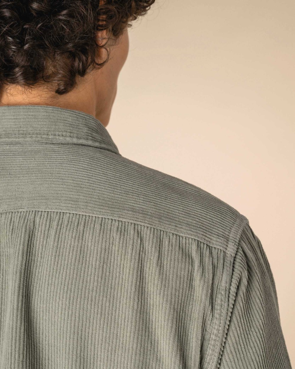 Chemises personnalisable SPASSO Surchemise écoresponsable délavée en velours côtelé homme