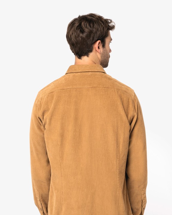 Chemises personnalisable SPASSO Surchemise écoresponsable délavée en velours côtelé homme