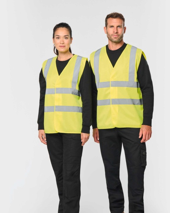 WK. DESIGNED TO WORK HI-VIS Sicherheitsweste Erwachsene Unisex Warnwesten personalisierbar