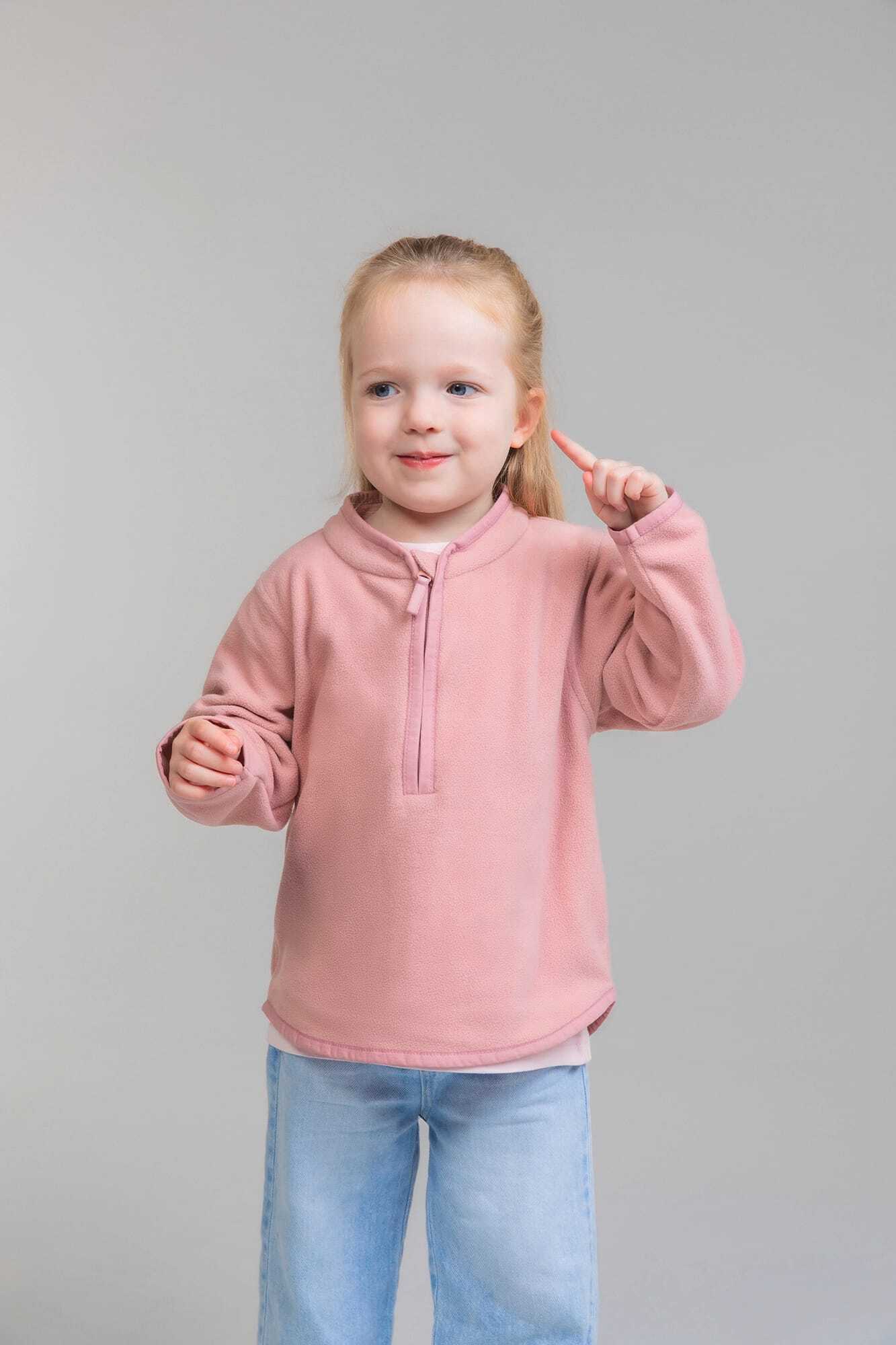 Laines polaires personnalisable LARKWOOD Polaire enfant 1/4 zip