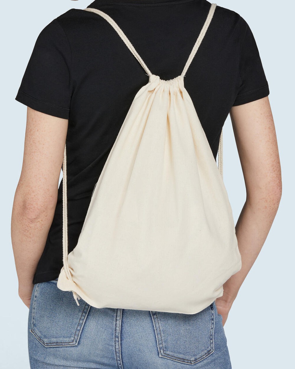 Tassen & Zakken BAGS BY JASSZ Organic Cotton Drawstring Backpack voor bedrukking &amp; borduring