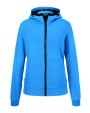 Softshells JAMES & NICHOLSON Ladies` Hooded Softshell Jacket voor bedrukking &amp; borduring
