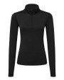 T-shirts TRIDRI Women’s TriDri® recycled long sleeve brushed back ¼ zip top voor bedrukking &amp; borduring