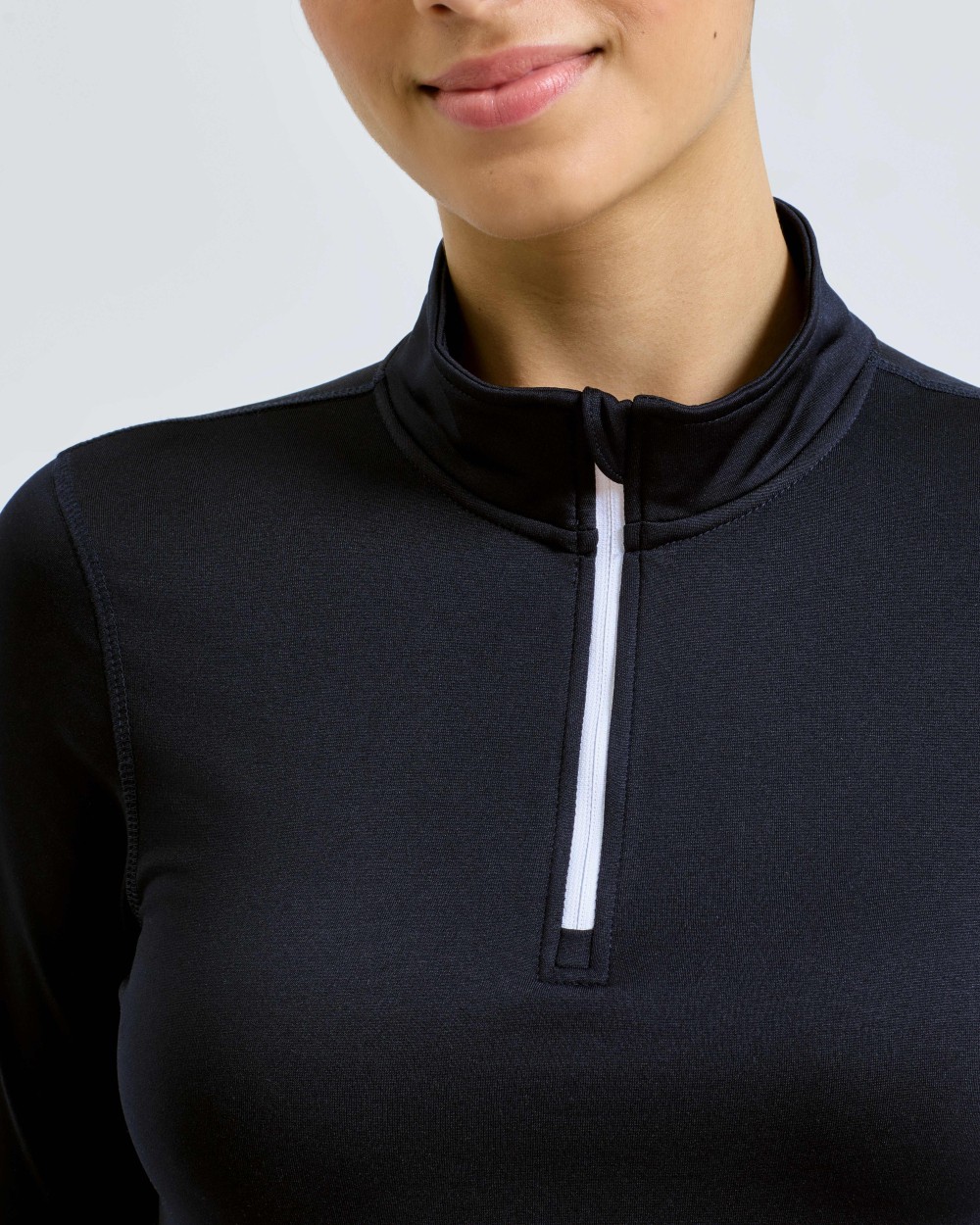 T-Shirts personnalisable TRIDRI Top femme en tissu gratté recyclé à ¼ de zip et à manches longues TriDri®