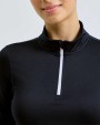 T-shirts TRIDRI Women’s TriDri® recycled long sleeve brushed back ¼ zip top voor bedrukking &amp; borduring