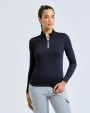 T-Shirts personnalisable TRIDRI Top femme en tissu gratté recyclé à ¼ de zip et à manches longues TriDri®