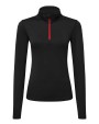 T-shirts TRIDRI Women’s TriDri® recycled long sleeve brushed back ¼ zip top voor bedrukking &amp; borduring