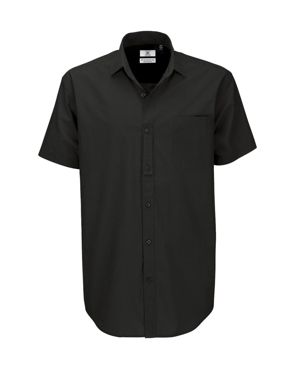 Hemden B&C Heritage SSL/men Poplin Shirt voor bedrukking &amp; borduring