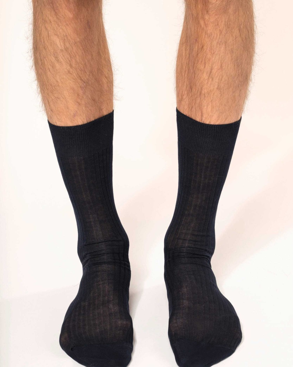 Accessoires personnalisable KARIBAN Chaussettes coton rib 4x2 fil d'Écosse homme