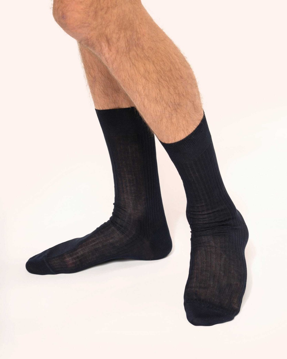 Accessoires personnalisable KARIBAN Chaussettes coton rib 4x2 fil d'Écosse homme