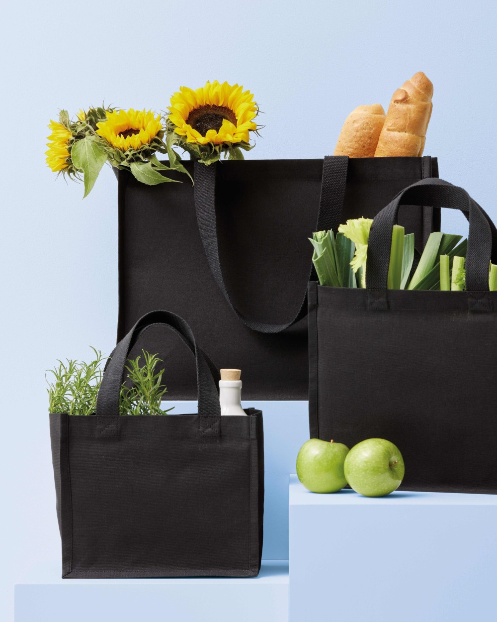 NUTSHELL Recycled premium canvas stand-up shopper Taschen personalisierbar