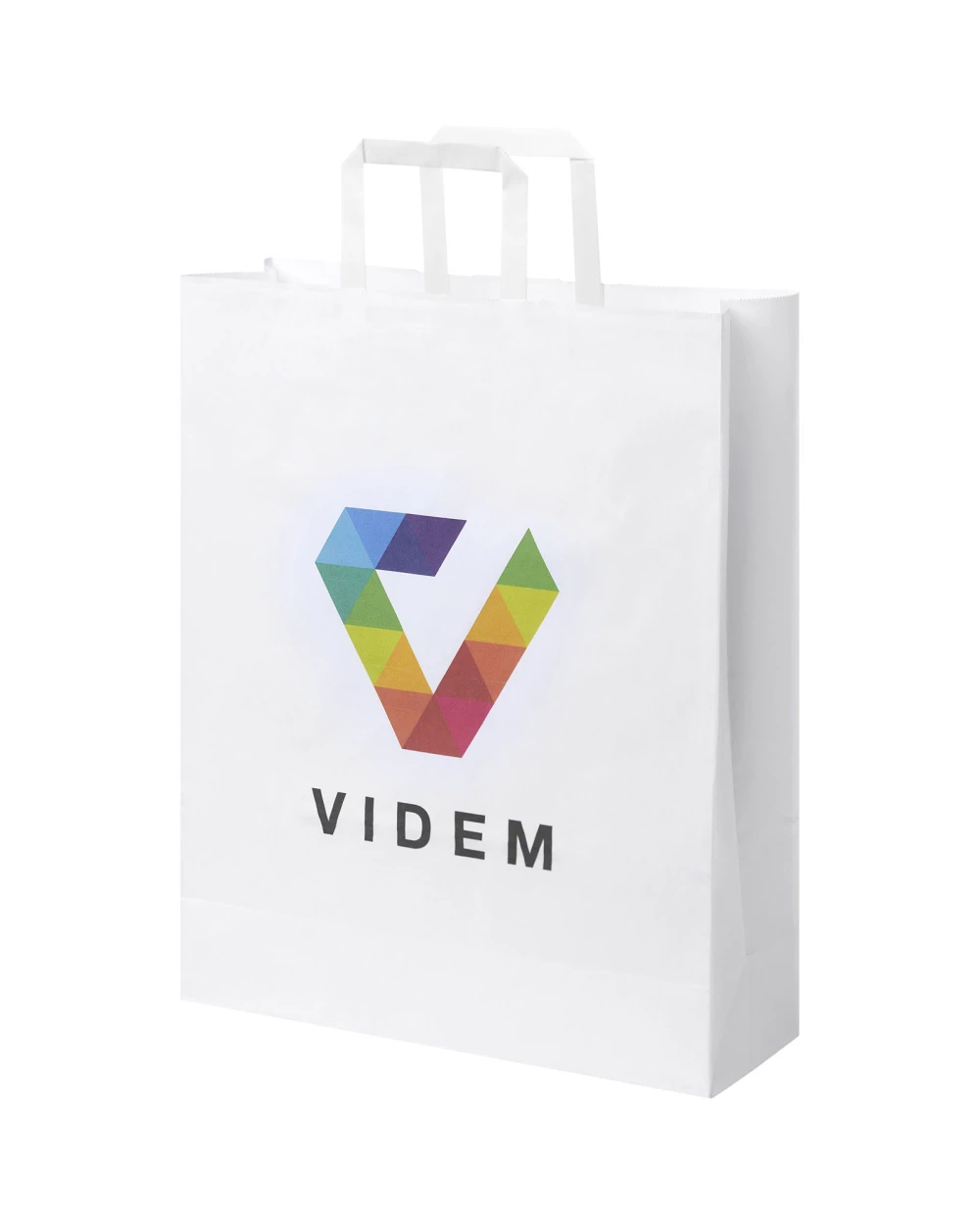 Tassen & Zakken 4DO Papieren tas 80-90 g/m2 gemaakt van kraftpapier met platte handgrepen - 32 x 12 x 40 cm voor bedrukking &amp; borduring