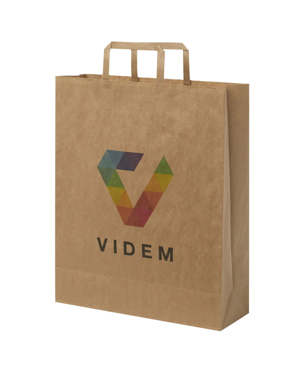Tassen & Zakken 4DO Papieren tas 80-90 g/m2 gemaakt van kraftpapier met platte handgrepen - 32 x 12 x 40 cm voor bedrukking &amp; borduring