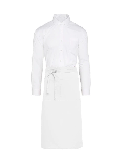 SG CLOTHING ROME - Medium Length Bistro Apron with Pocket /api/colors/7a92cd2d-10d2-40b4-928b-296bb7487506 personnalisable
