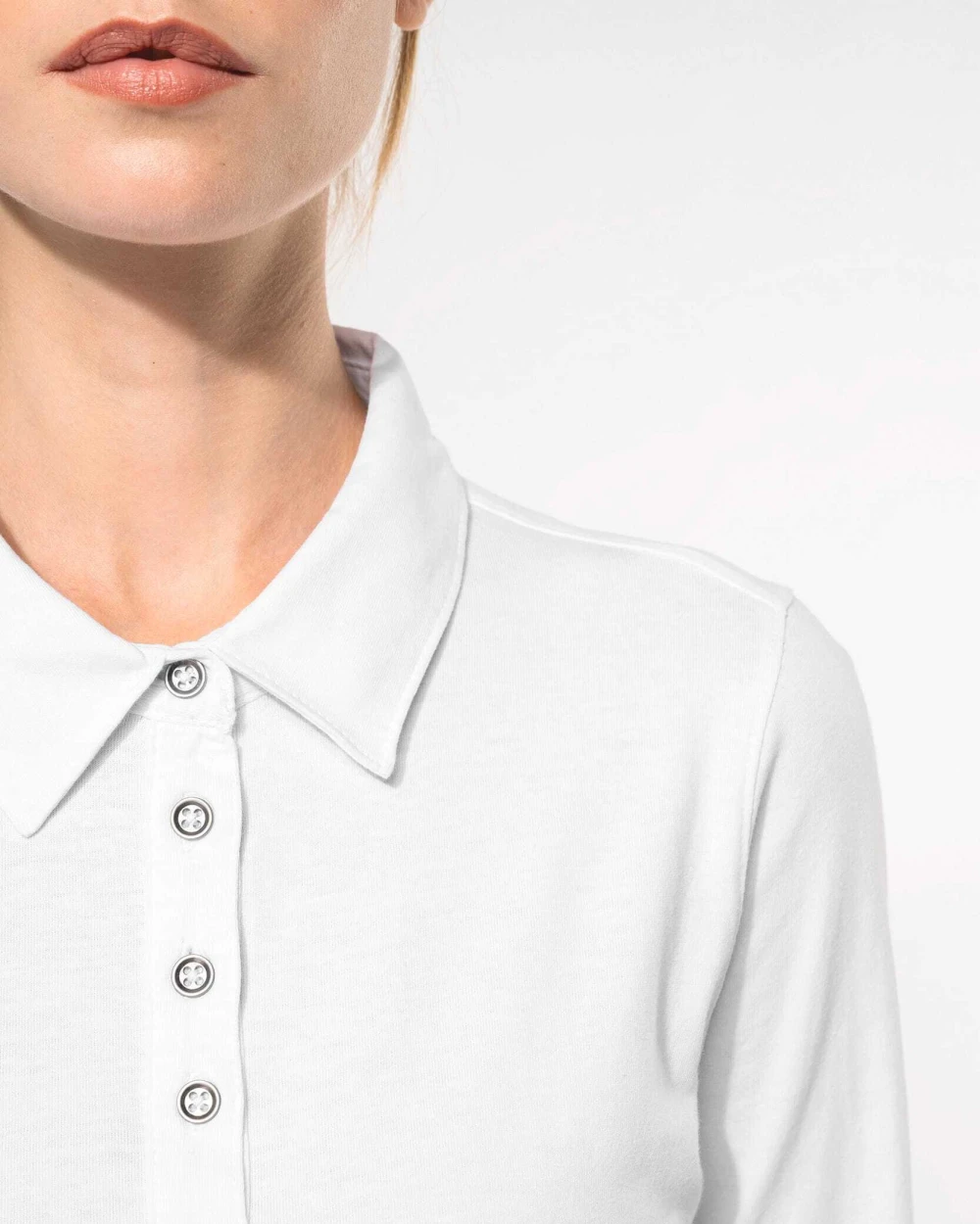 Polos personnalisable KARIBAN Polo jersey manches longues femme