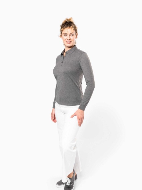 Polos à personnaliser KARIBAN Polo jersey manches longues femme 