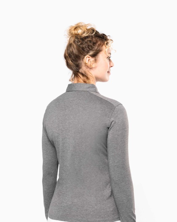 Polo's KARIBAN Damespolo lange mouwen van jersey voor bedrukking &amp; borduring