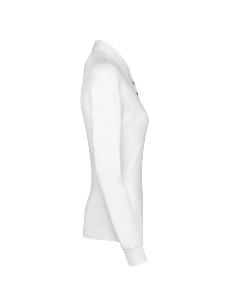 KARIBAN Polo jersey manches longues femme /api/colors/7a92cd2d-10d2-40b4-928b-296bb7487506 personnalisable