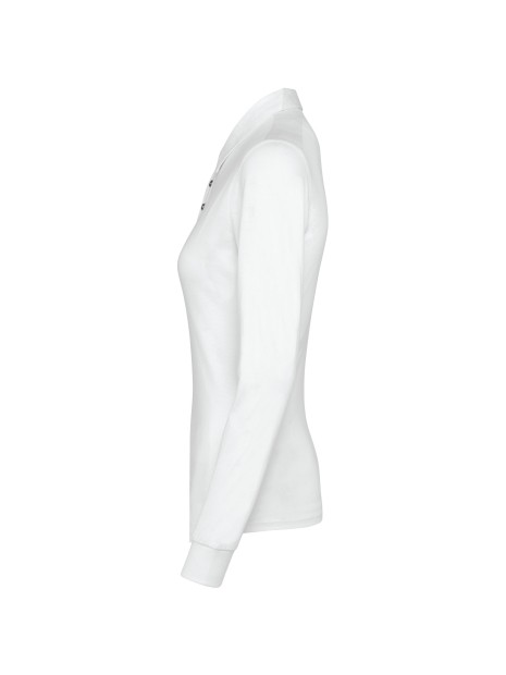 KARIBAN Polo jersey manches longues femme /api/colors/7a92cd2d-10d2-40b4-928b-296bb7487506 personnalisable