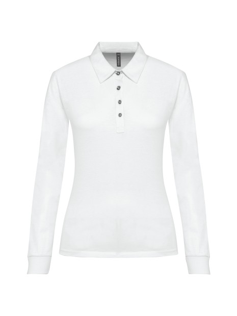 KARIBAN Polo jersey manches longues femme /api/colors/7a92cd2d-10d2-40b4-928b-296bb7487506 personnalisable