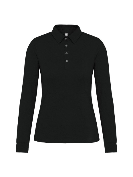 KARIBAN Polo jersey manches longues femme /api/colors/b9fdad4a-5e94-45cb-8c03-c08b349b28c3 personnalisable
