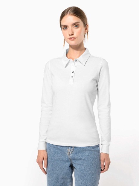 Polos à personnaliser KARIBAN Polo jersey manches longues femme 