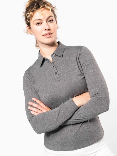 Polos à personnaliser KARIBAN Polo jersey manches longues femme 