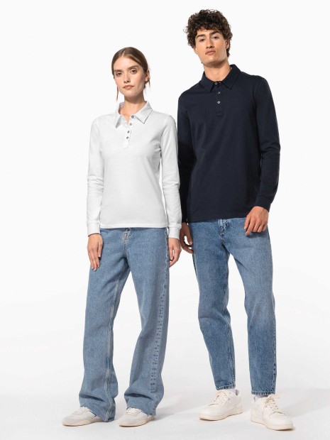 Polos à personnaliser KARIBAN Polo jersey manches longues femme 