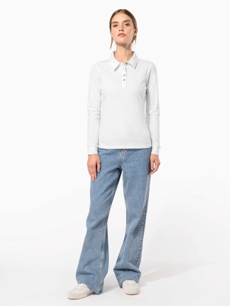 Polos à personnaliser KARIBAN Polo jersey manches longues femme 