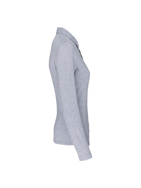 KARIBAN Polo jersey manches longues femme /api/colors/a37ac46b-201c-43db-9085-8f3a99c04b1c personnalisable