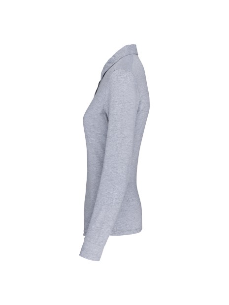 KARIBAN Polo jersey manches longues femme /api/colors/a37ac46b-201c-43db-9085-8f3a99c04b1c personnalisable
