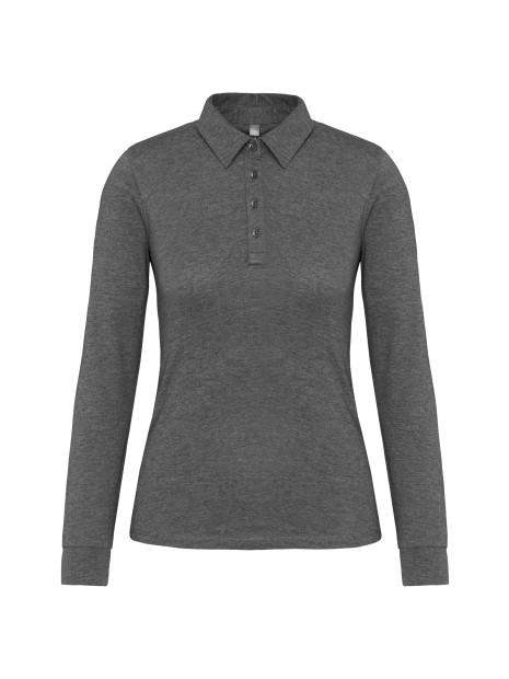 KARIBAN Polo jersey manches longues femme /api/colors/5fcefcdd-901a-471b-86f6-fd6b6c59cd10 personnalisable